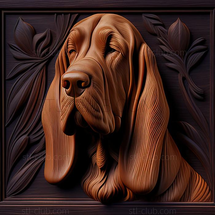 3D model st Bloodhound dog (STL)